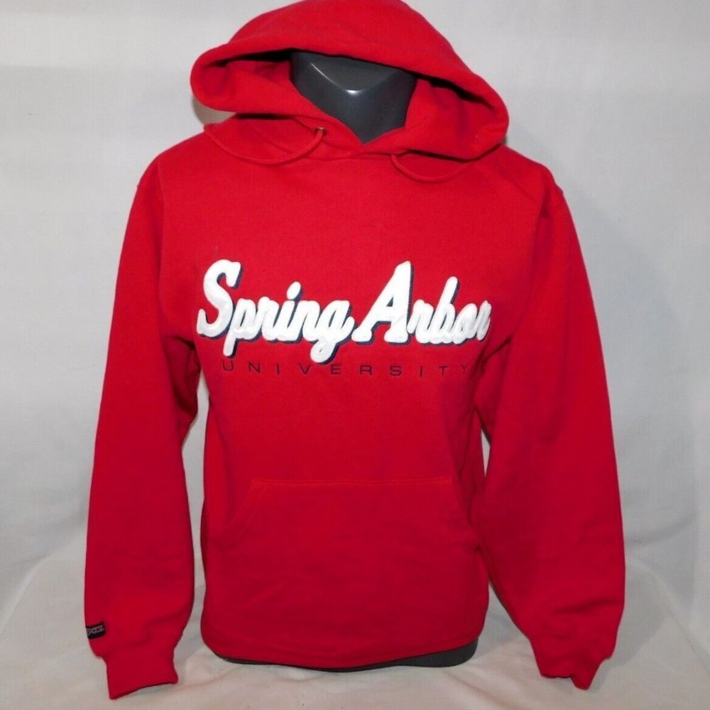 Spring Arbor University Michigan Red Spellout Hoodie Jansport  Mens S